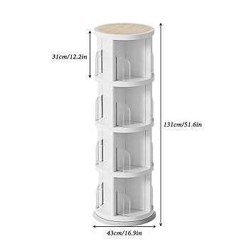 ホワイト 360度回転収納キャビネット 楽天市場】5段 360°可動回転収納 回転 収納ベッド ワゴン